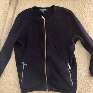 Ralph Lauren Navy Blue Cardigan Sweater